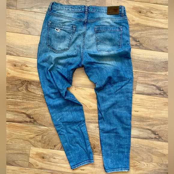 ZARA TRAFALUC PREMIUM WASH BAGGY DISTRESSED JEANS - Picture 3 of 9
